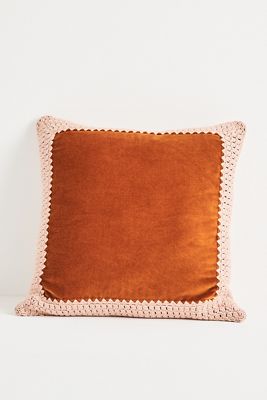 Margeux Crochet Velvet Pillow