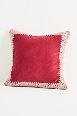 Margeux Crochet Velvet Pillow