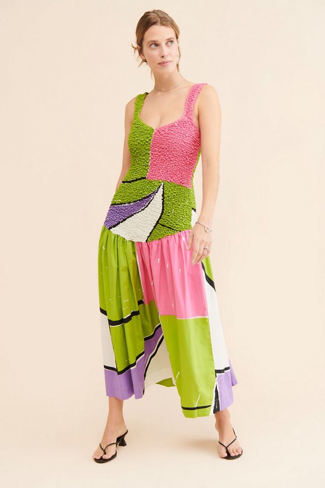 S/W/F Mottled Printed Midi Dress #3
