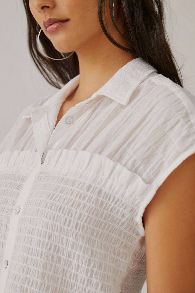 Pilcro Smocked Button Blouse #2