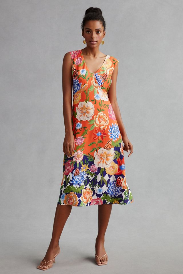 Low Back Printed Midi Dress #2