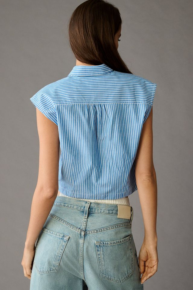 Maeve Cap-Sleeve Buttondown Blouse #1