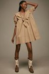 Pilcro Short-Sleeve Bow-Front Tunic Mini Dress