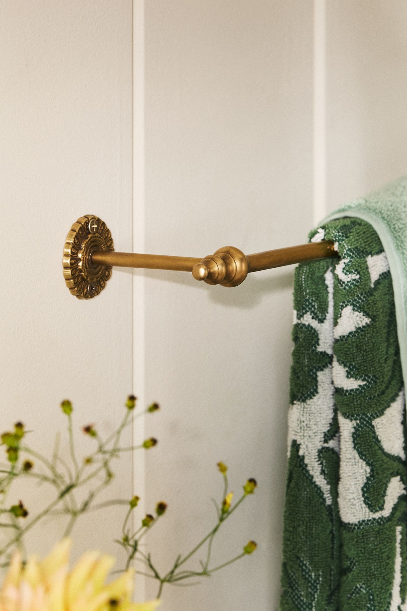 Ida Heritage Brass Towel Bar - Antiqued Brass, Standard, One Size