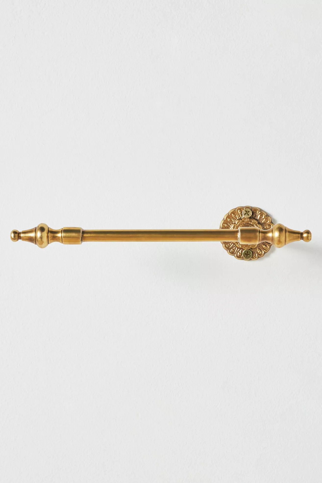 Ida Heritage Brass Scalloped Feather Peacock Toilet Paper Holder