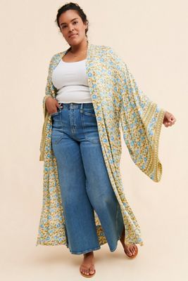 Lusana Mira Floral Duster