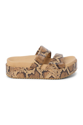 Matisse Blaine Platform Slide Sandals In Beige