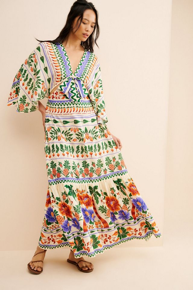 FARM Rio V-Neck Kaftan Maxi Cut-Out  Dress #1
