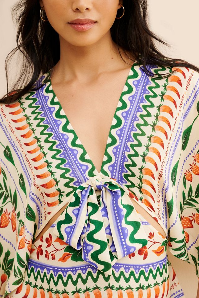FARM Rio V-Neck Kaftan Maxi Cut-Out  Dress #3