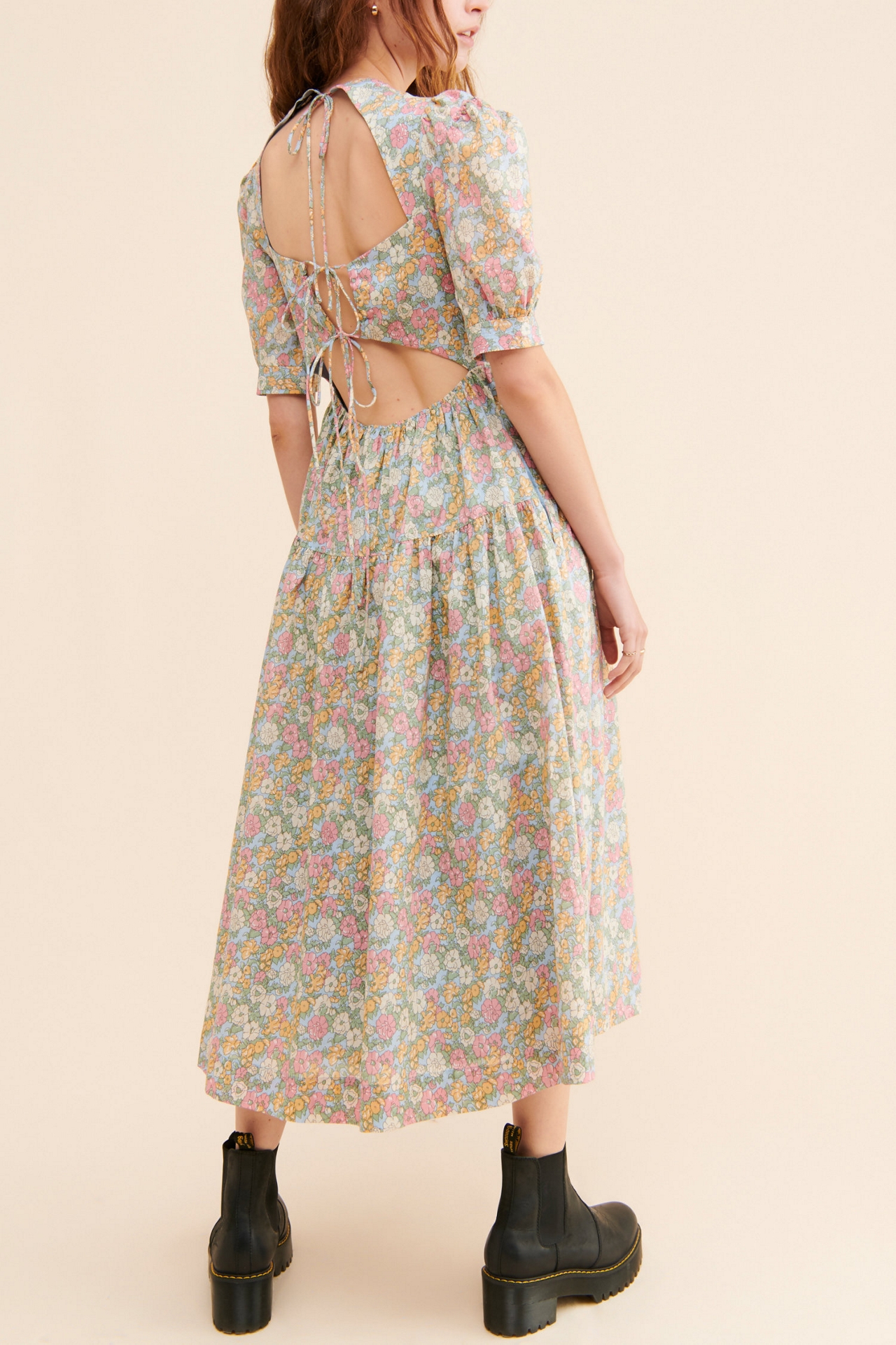 En Saison Cotton Floral Midi Dress