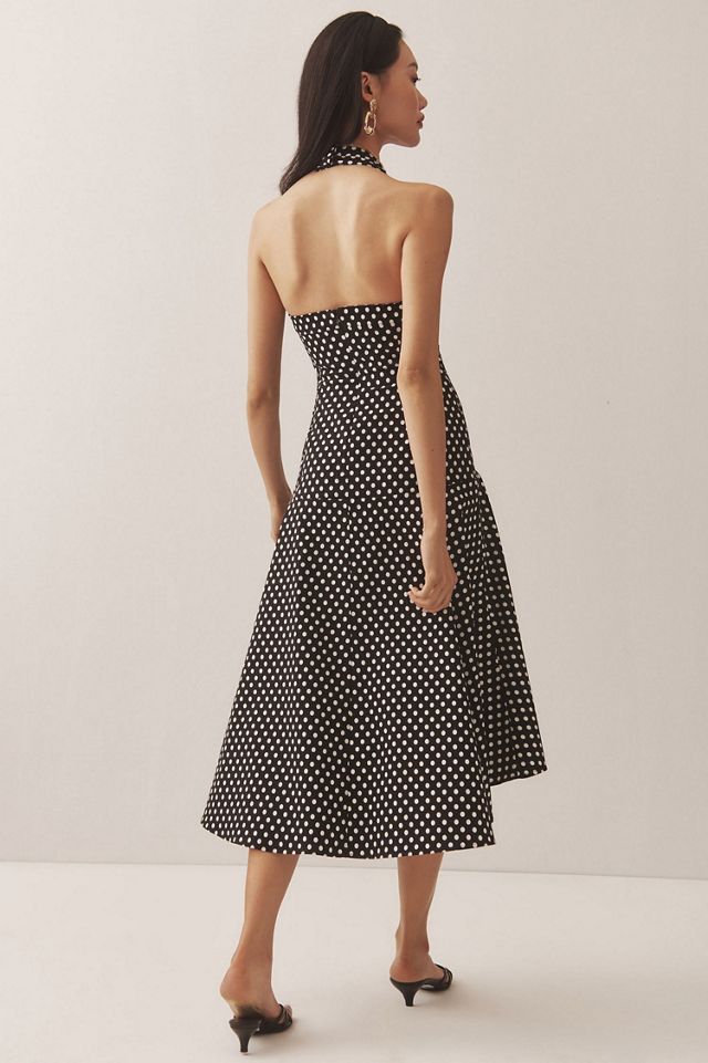 Maeve Halter Ruched Midi Dress #1