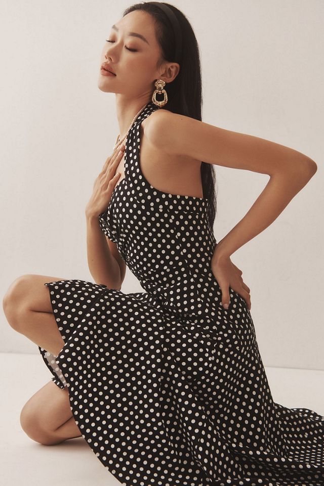 Maeve Halter Ruched Midi Dress #3
