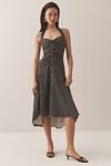 Maeve Halter Ruched Midi Dress | Anthropologie