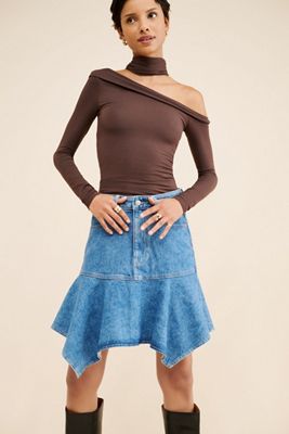 Warp + Weft Hav Denim Mini Skirt