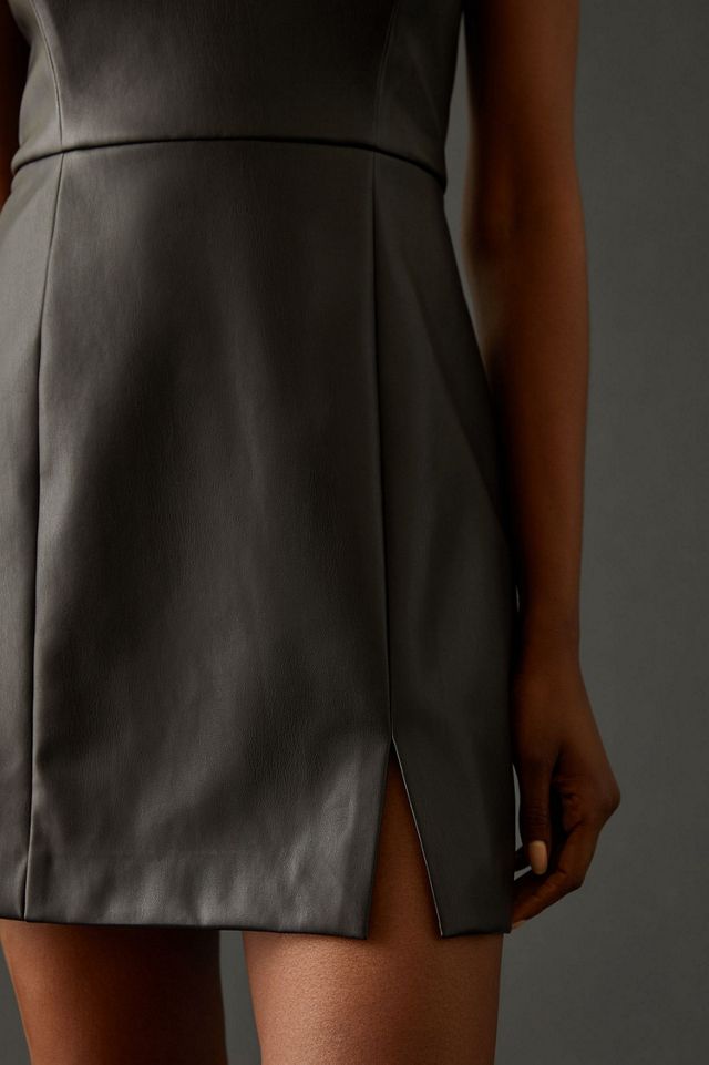 Hutch Strapless Vegan Leather Mini Dress #2