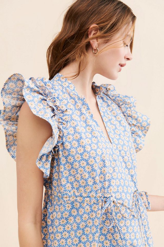 Ruffle-Sleeve Mini Dress #2