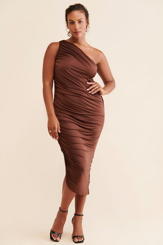 Eloquii Ruched One-Shoulder Dress #3