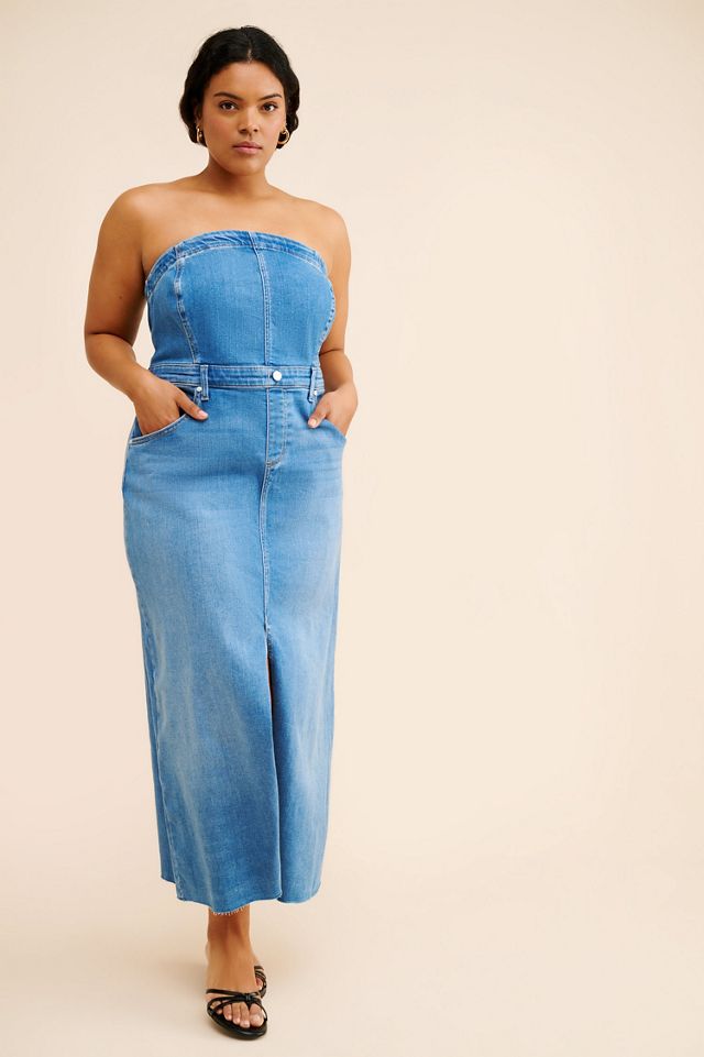 Pilcro The Madi Front-Slit Denim Dress #3