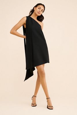 Endless Rose Linen One-Shoulder Mini Dress
