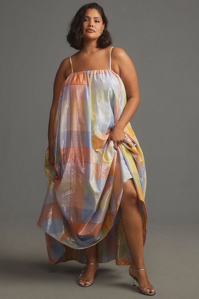 Pilcro Sleeveless Plaid Tent Maxi Dress #3