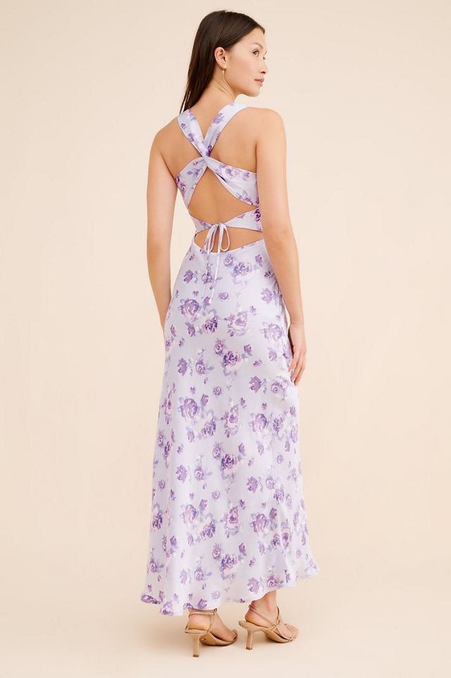 If By Sea Floral Satin Slip Dress #1