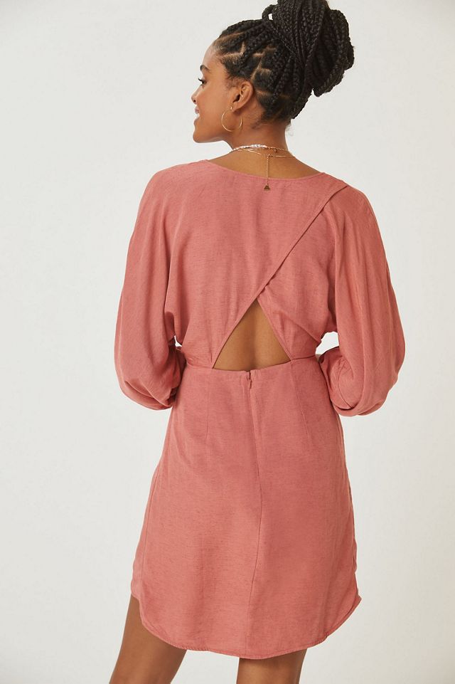 Tie-Front Wrap Mini Dress #1