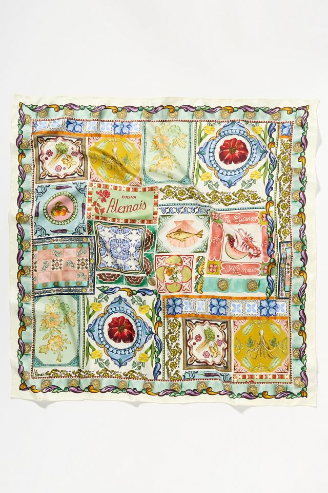 ALÉMAIS Printed Silk Scarf #1