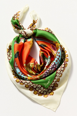 Alemais Printed Silk Scarf In Multi