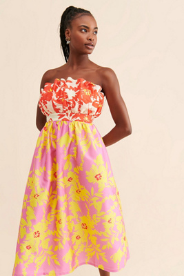 Vineet Bahl Strapless Midi Dress | Anthropologie