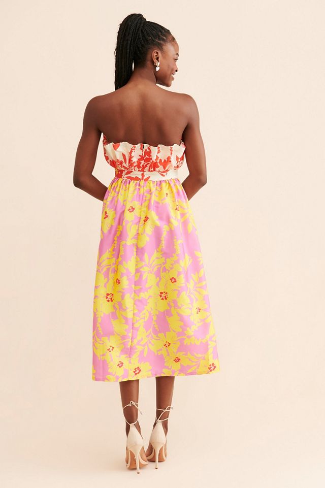 Vineet Bahl Strapless Midi Dress #1
