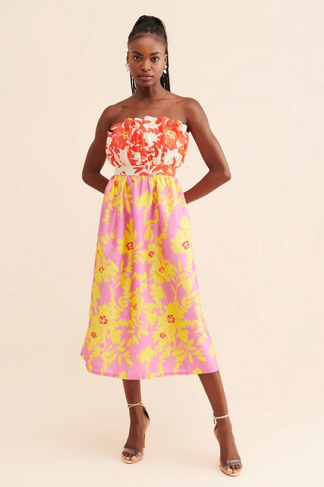 Vineet Bahl Strapless Midi Dress #3