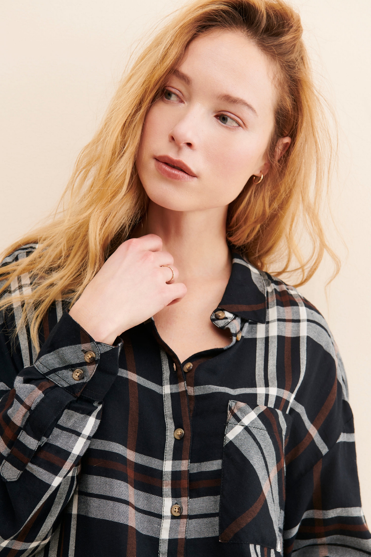 Sanctuary Boyfriend Plaid Buttondown