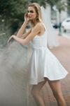 V. Chapman Evie Strapless Fit & Flare Brocade Mini Dress