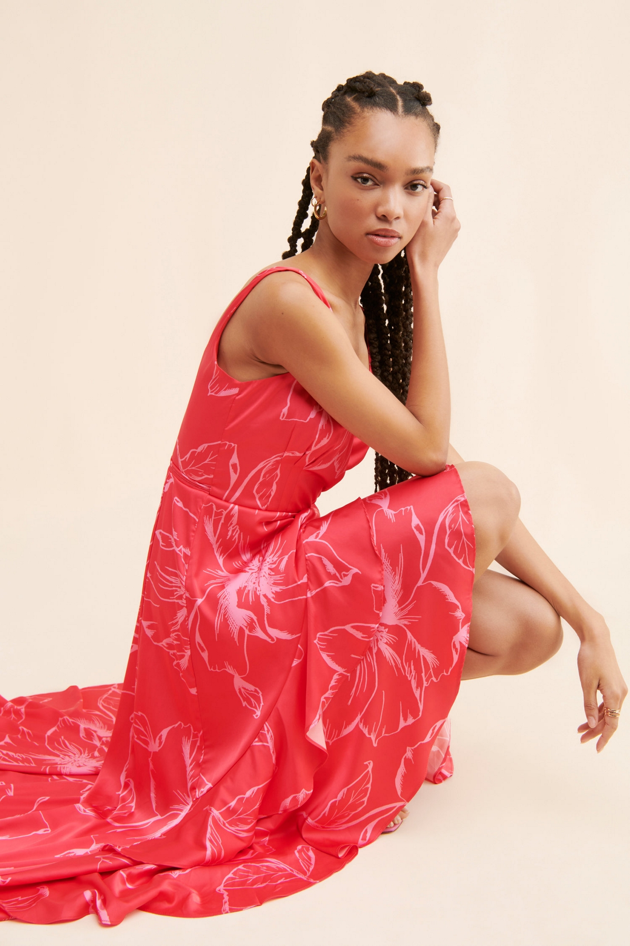 Hutch Ruffle Floral Wrap Dress