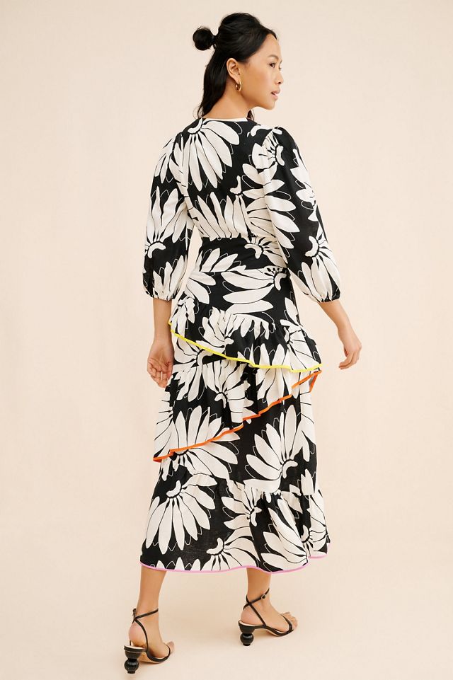 FARM Rio Cutout Tiered Maxi Dress #1