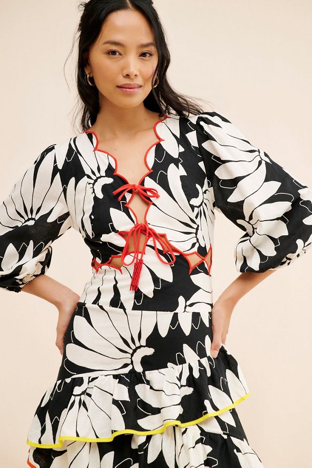 FARM Rio Cutout Tiered Maxi Dress #3