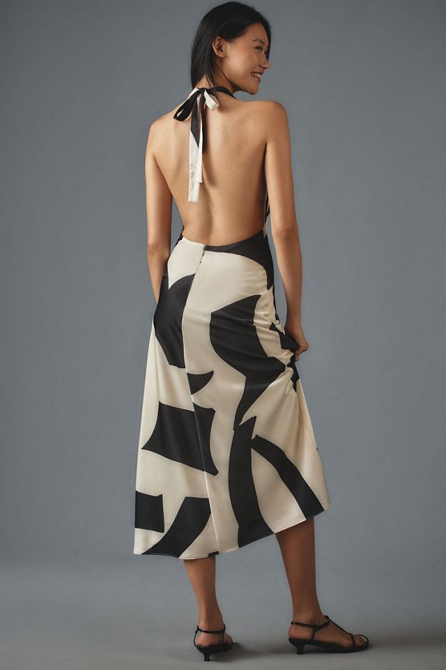 Bardot Citron Halter Midi Dress #1