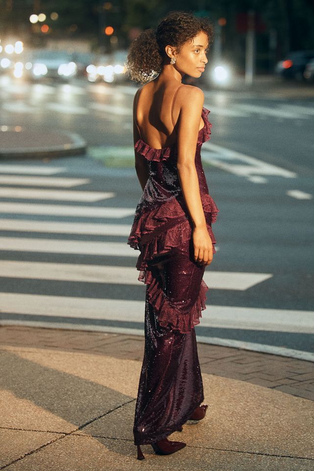 LoveShackFancy Rialto Sequin Maxi Dress #3