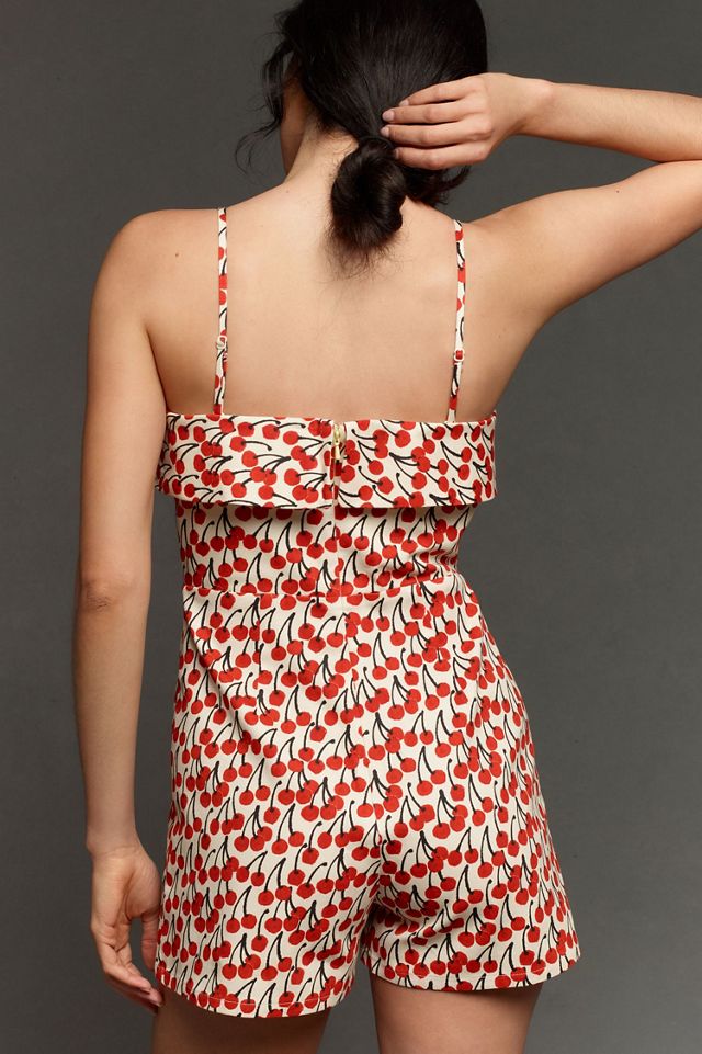 Corey Lynn Calter Cherry Sleeveless Romper #1
