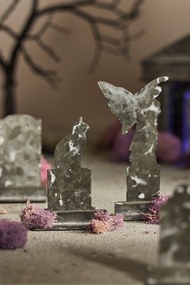 Concordville Spooky Village Tombstones, Set of 5