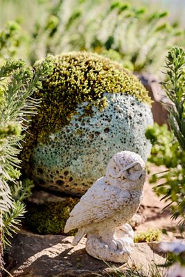 Cast Iron Owl, 10” White