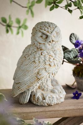 Cast Iron Owl, 10” White
