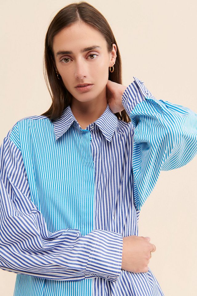 Bardot Spliced Boyfriend Shirt #2