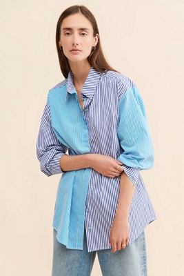 Bardot Spliced Boyfriend Shirt