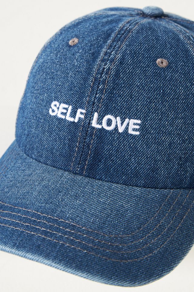 Intentionally Blank Self Love Embroidered Denim Baseball Cap #2