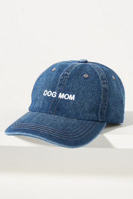 INTENTIONALLY BLANK DOG MOM EMBROIDERED DENIM BASEBALL CAP 