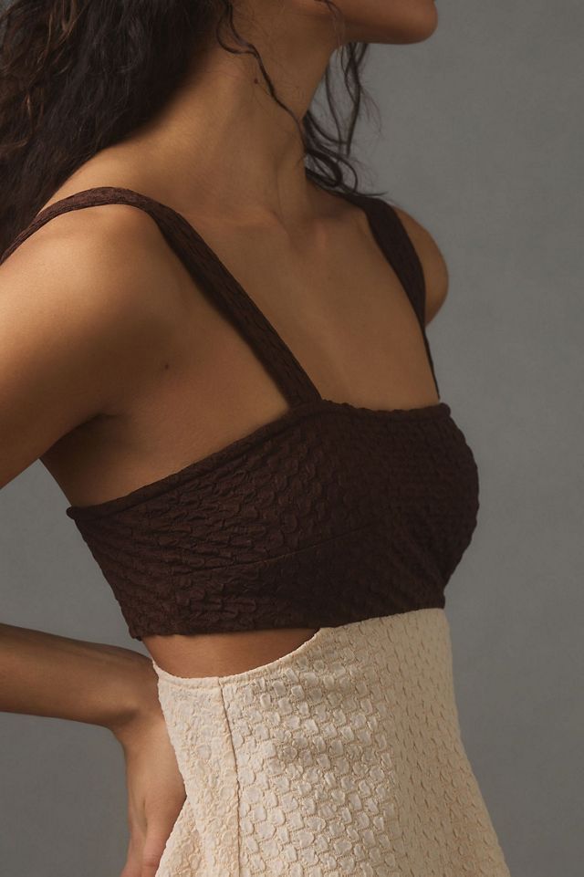 4SI3NNA Sleeveless Colorblock Babydoll Top #2