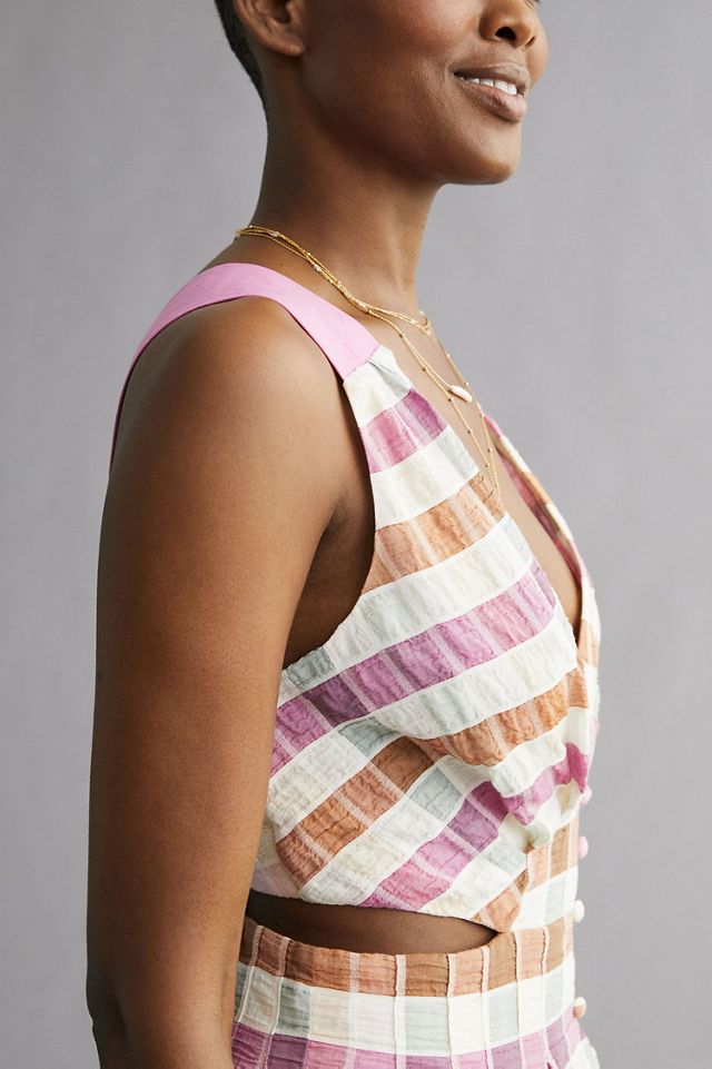 Maeve Ombre Plaid Midi Sundress #2