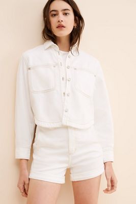 Maeve High-Rise Scallop Shorts