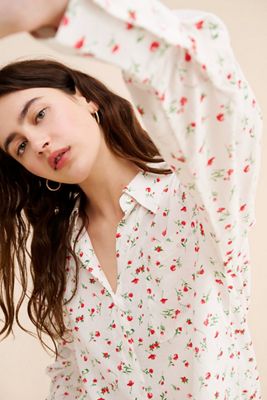WAYF Linen Floral Buttondown Shirt